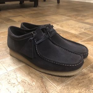 Clarks Ink Blue Suede Wallabee